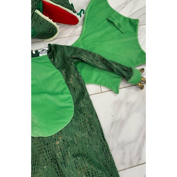 POTTERY BARN KIDS Plush Green Dragon Toddler With Wings Halloween Costume 3T - Picture 10 of 11